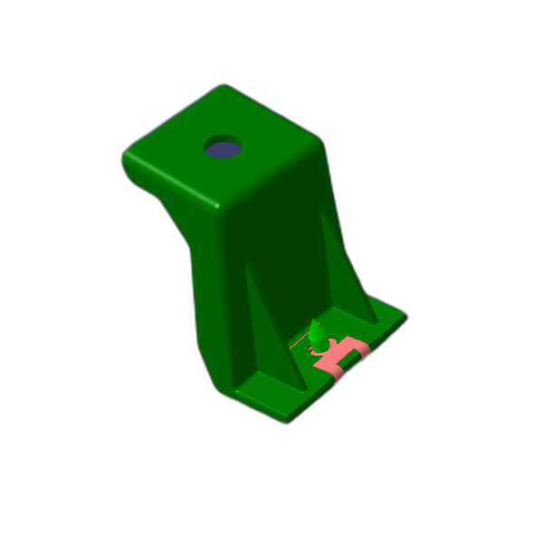 J69-2804513 پايه پائيني سمت چپ سپر عقب X22 - Image 1